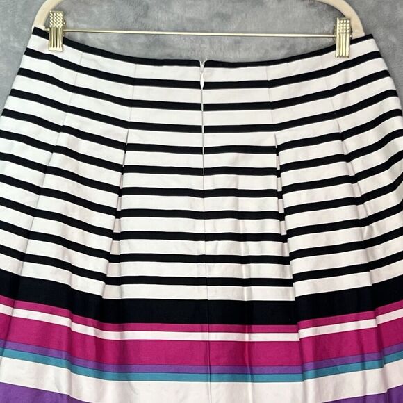 Banana Republic Pleated A-Line Midi Multi-Colored Skirt Size 12 - Picture 5 of 10